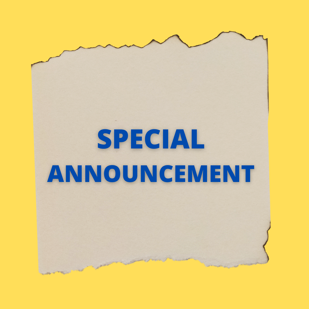  Special Announcement